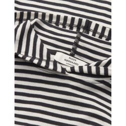 Mads N�rgaard - 2x2 Cotton Stripe Tutti Hood - Black/Vanilla Ice
