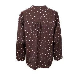 Black Colour - Valery LS Blouse - Coffee