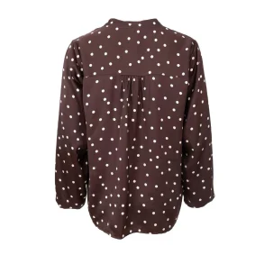 Black Colour - Valery LS Blouse - Coffee