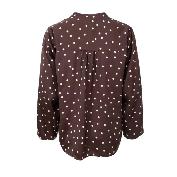 Black Colour - Valery LS Blouse - Coffee