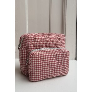 Boii - Simba Small Toilet Bag - Red Check