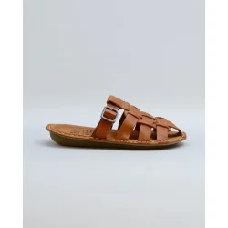 VIBAe - Amalfi Leather sandal - cognac brown