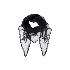 Black Colour - Miriana Triangle Lace Trklde - Black - Onesize