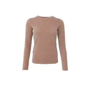 Black Colour - Faye Lurex bluse - Golden taupe