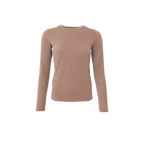 Black Colour - Faye Lurex bluse - Golden taupe