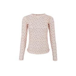 Black Colour - Annie Mesh Blouse - Powder Dot