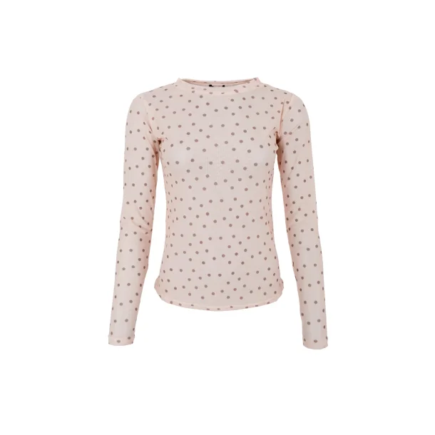 Black Colour - Annie Mesh Blouse - Powder Dot