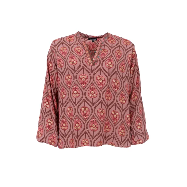 Black Colour - Luna Bluse - Powder tulip