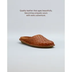 VIBAe - Wovan Leather sandaler - Cognac brown