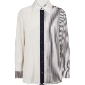 Gossia - Cecilie Skjorte - Navy Creme Stripes 