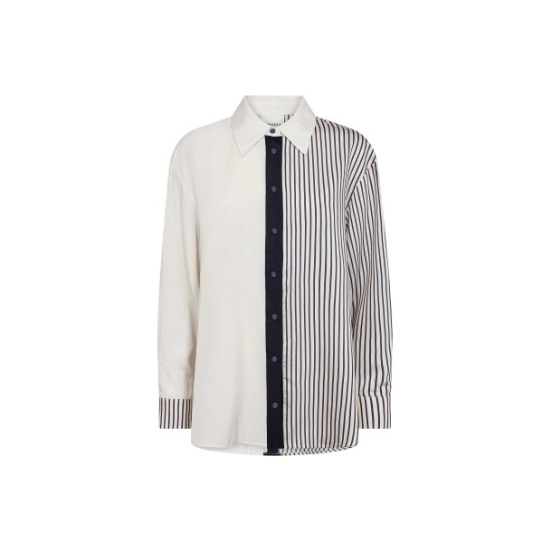 Gossia - Cecilie Skjorte - Navy Creme Stripes 