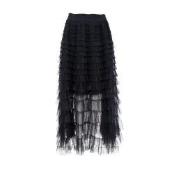 Black Colour - Angelina Mesh Nederdel - Black