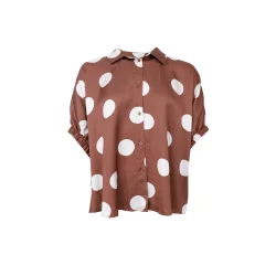 Black Colour - Mabel skjorte - Mocca dot - Onesize