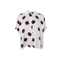 Black Colour - Mabel skjorte - off white dot - Onesize
