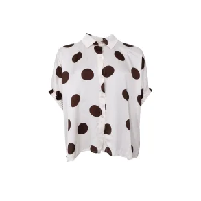 Black Colour - Mabel skjorte - off white dot - Onesize