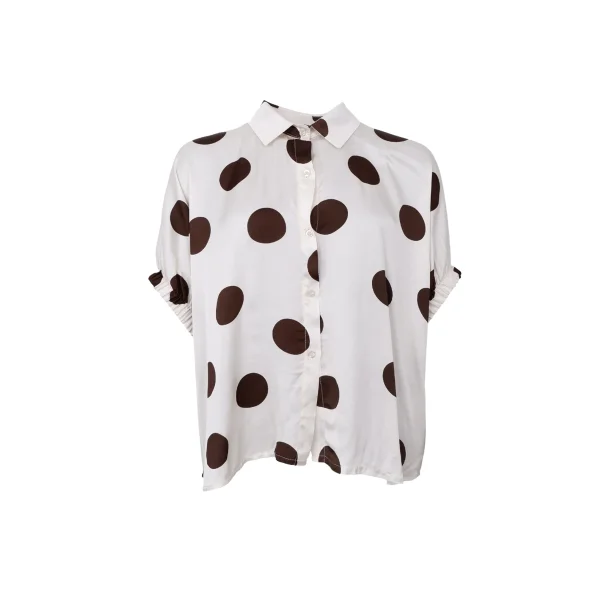 Black Colour - Mabel skjorte - off white dot - Onesize