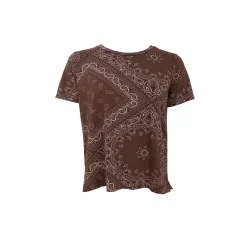Black Colour - Zelda SS T-shirt - Coffee Paisley