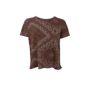 Black Colour - Zelda SS T-shirt - Coffee Paisley
