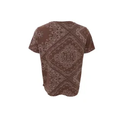 Black Colour - Zelda SS T-shirt - Coffee Paisley