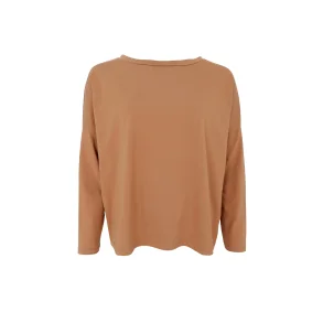 Black Colour - May loose LS bluse - Tobacco