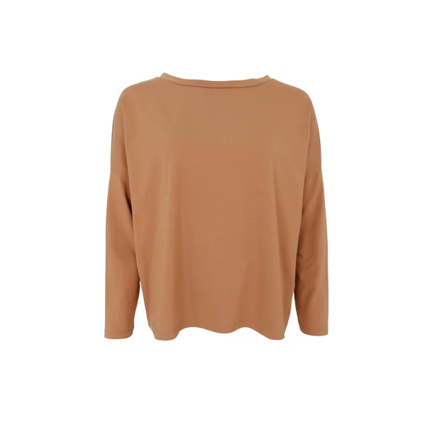 Black Colour - May loose LS bluse - Tobacco