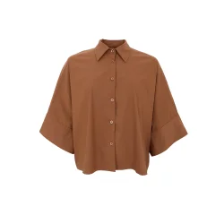 Black Colour - Davina Loose Skjorte - Hazelnut Brown - Onesize