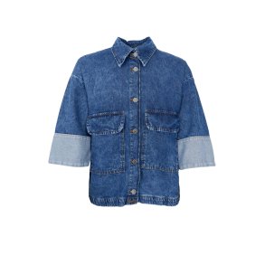 Black Colour - Izzy Denim Jakke - Mid Blue