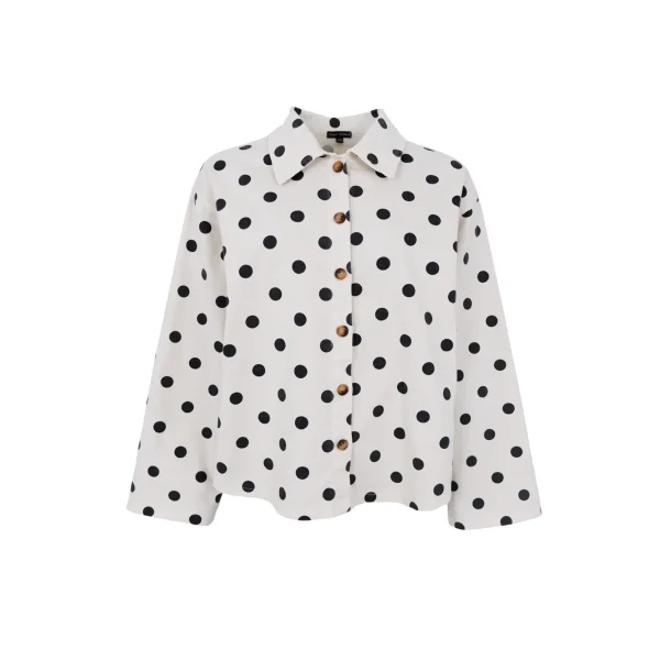 Black Colour - Ellie Skjorte jakke - White Dot - Onesize