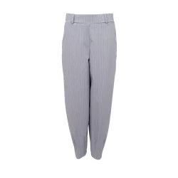 Black Colour - Milano Barrel Bukser - Grey Stripe