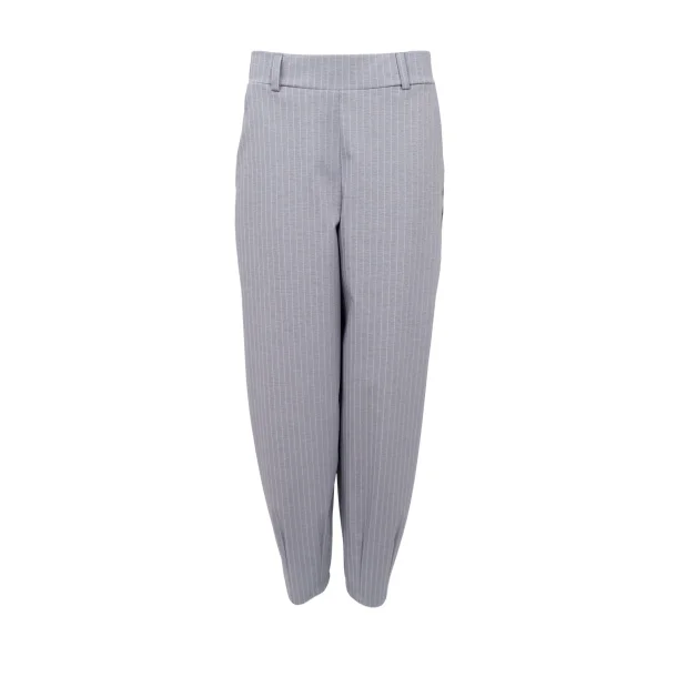 Black Colour - Milano Barrel Bukser - Grey Stripe