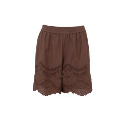 Black Colour - Agneta Lace Shorts - Espresso