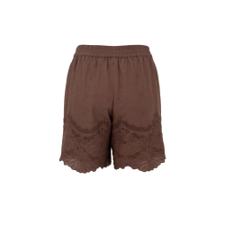 Black Colour - Agneta Lace Shorts - Espresso
