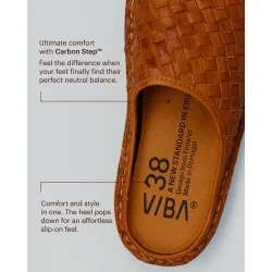 VIBAe - Wovan Leather sandaler - Cognac brown