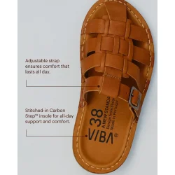 VIBAe - Amalfi Leather sandal - cognac brown