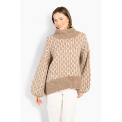 H�st - fam New Pattern - Light Brown Melange