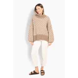 H�st - fam New Pattern - Light Brown Melange