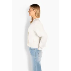 H�st - Pernille Short Cardigan - White Alyssum