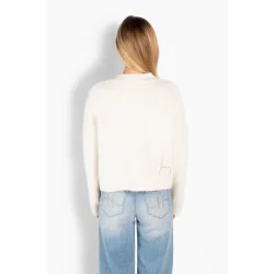 H�st - Pernille Short Cardigan - White Alyssum