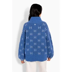 H�st - Fam Short Sweater - Blue Yonder