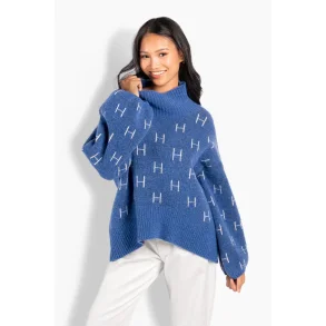H�st - Fam Short Sweater - Blue Yonder