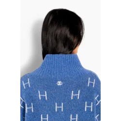 H�st - Fam Short Sweater - Blue Yonder