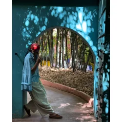 VIBAe - Wovan Leather sandaler - Cognac brown