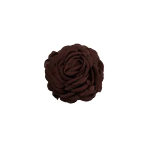 Black Colour - Villa Mega Flower - Hair Claw - Coffee w. Dots