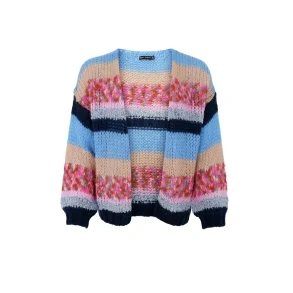 Black Colour - Sophie Striped Jumper - Blue Multi