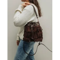 Bow 19 - Jade Bucket Bag Frill - Brown