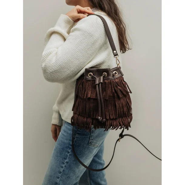 Bow 19 - Jade Bucket Bag Frill - Brown