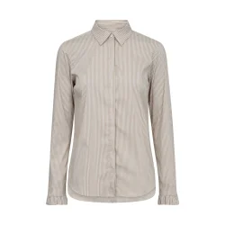 Mos Mosh - Mattie Flip Stripe Skjorte -  Safari