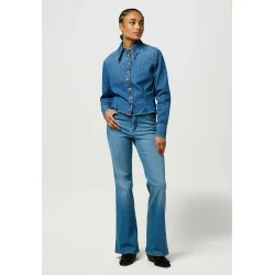 Wrangler - Femme Peplum Skjorte - Light Hand