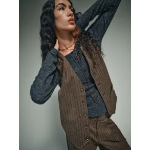 Heyanno - Bless Striped Vest - Demitasse