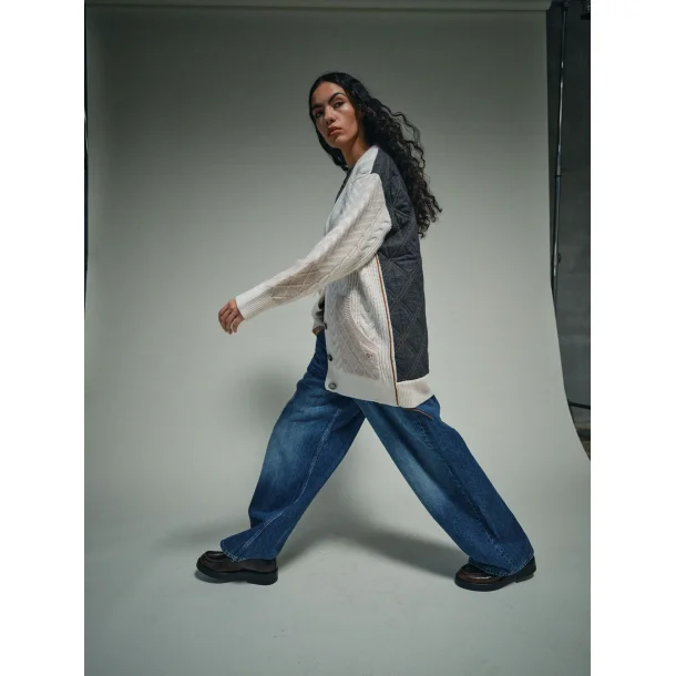 Heyanno - Grand Quilt Cardigan - Ecru